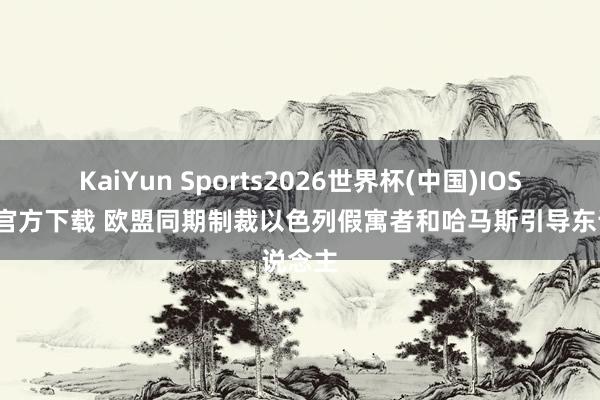 KaiYun Sports2026世界杯(中国)IOS/安卓官方下载 欧盟同期制裁以色列假寓者和哈马斯引导东说念主