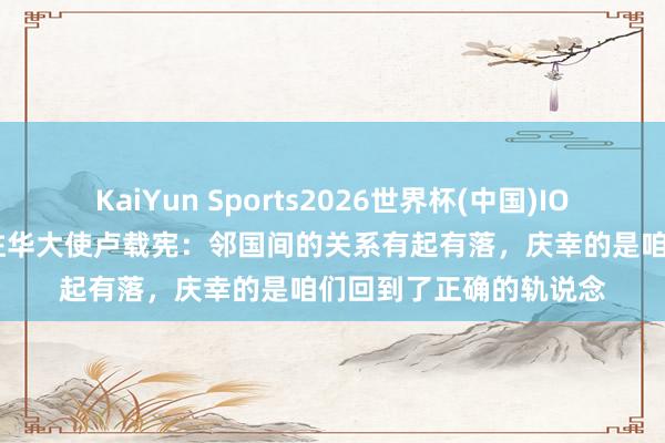 KaiYun Sports2026世界杯(中国)IOS/安卓官方下载 韩国驻华大使卢载宪：邻国间的关系有起有落，庆幸的是咱们回到了正确的轨说念