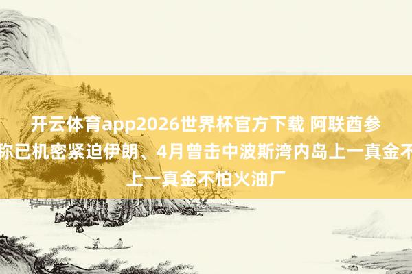开云体育app2026世界杯官方下载 阿联酋参战？报谈称已机密紧迫伊朗、4月曾击中波斯湾内岛上一真金不怕火油厂