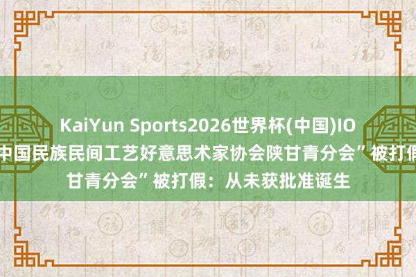 KaiYun Sports2026世界杯(中国)IOS/安卓官方下载 “中国民族民间工艺好意思术家协会陕甘青分会”被打假:从未获批准诞生