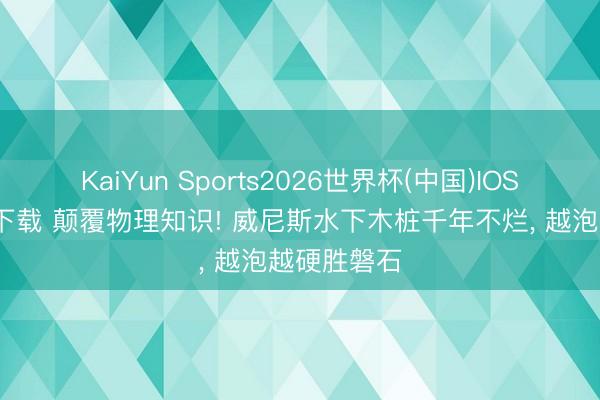 KaiYun Sports2026世界杯(中国)IOS/安卓官方下载 颠覆物理知识! 威尼斯水下木桩千年不烂， 越泡越硬胜磐石