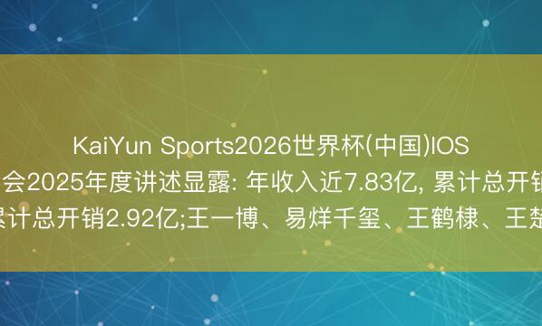 KaiYun Sports2026世界杯(中国)IOS/安卓官方下载 韩红基金会2025年度讲述显露: 年收入近7.83亿, 累计总开销2.92亿;王一博、易烊千玺、王鹤棣、王楚钦等最先捐赠
