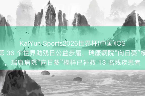 KaiYun Sports2026世界杯(中国)IOS/安卓官方下载 镇江举办第 36 个世界助残日公益步履，瑞康病院“向日葵”模样已补救 13 名残疾患者