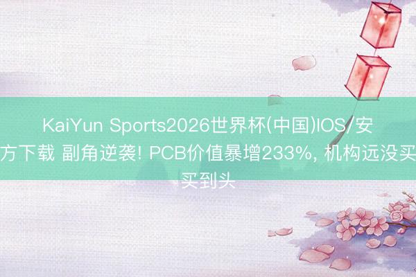KaiYun Sports2026世界杯(中国)IOS/安卓官方下载 副角逆袭! PCB价值暴增233%， 机构远没买到头