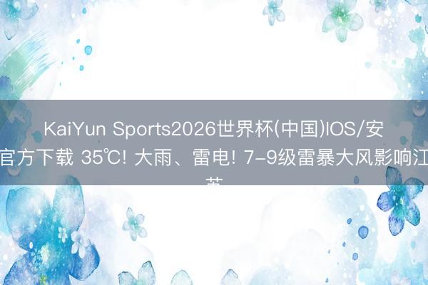 KaiYun Sports2026世界杯(中国)IOS/安卓官方下载 35℃! 大雨、雷电! 7-9级雷暴大风影响江苏