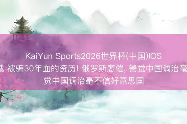 KaiYun Sports2026世界杯(中国)IOS/安卓官方下载 被骗30年血的资历! 俄罗斯悲催， 警觉中国调治毫不信好意思国
