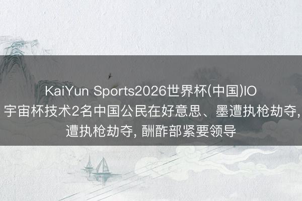 KaiYun Sports2026世界杯(中国)IOS/安卓官方下载 宇宙杯技术2名中国公民在好意思、墨遭执枪劫夺， 酬酢部紧要领导